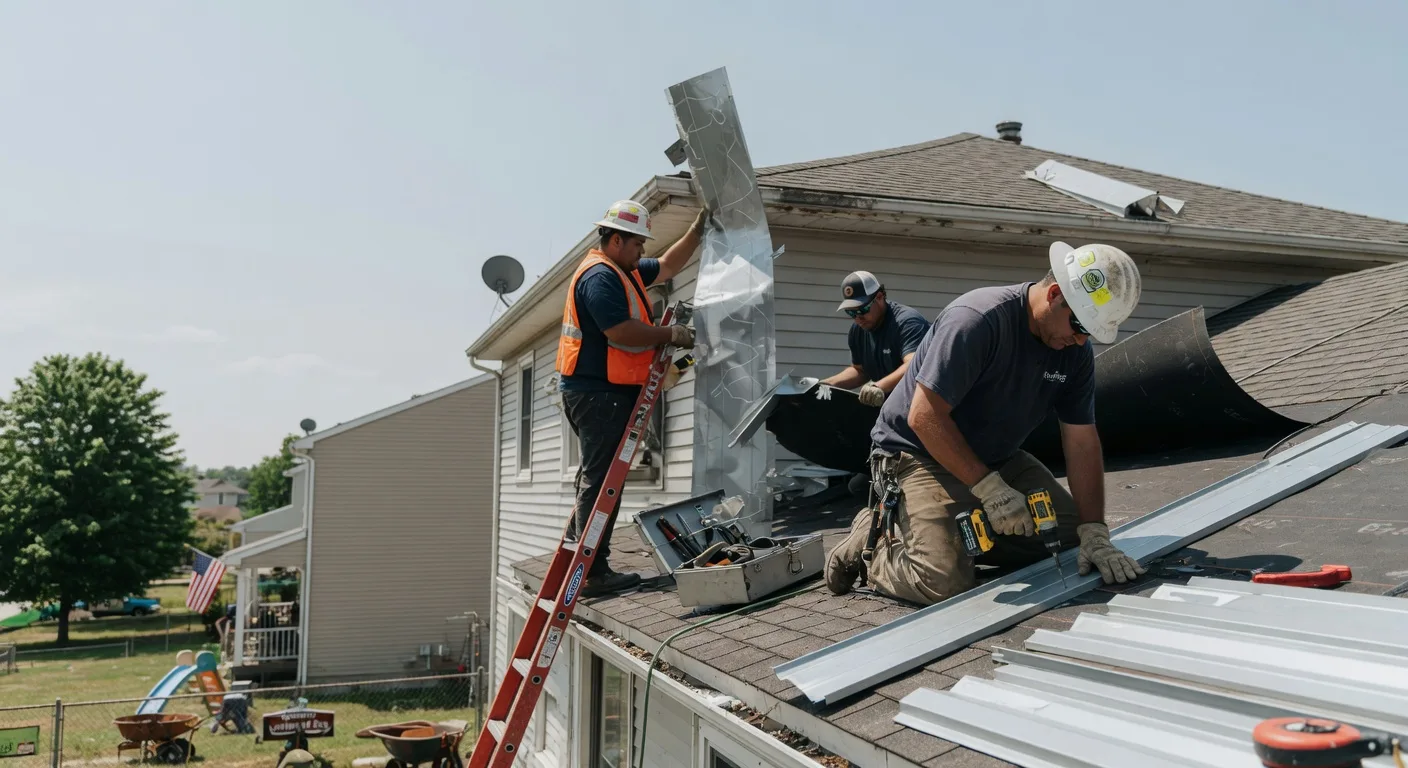 Storm Damage Metal Roof Repair in Janesville, IA